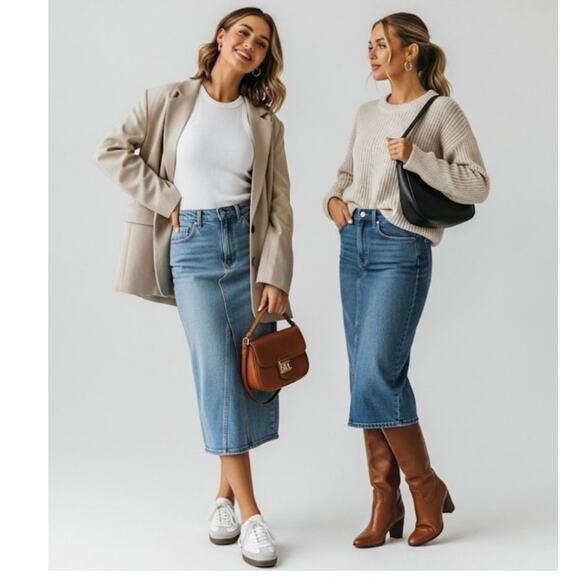 Levi's
Levi’s Women's Cotton High-Rise Midi Back-Slit Denim Skirt Sz 10 - Picture 1 of 7